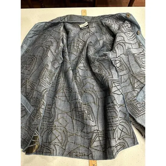 Yak Magik Women’s Jacket Embroidered Embellished Metallic Artsy Boho Nepal M/L - Picture 13 of 16